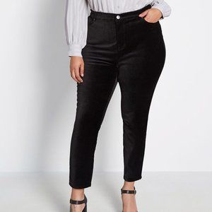 Mocloth Black Simply Divine Velvet Skinny Pants